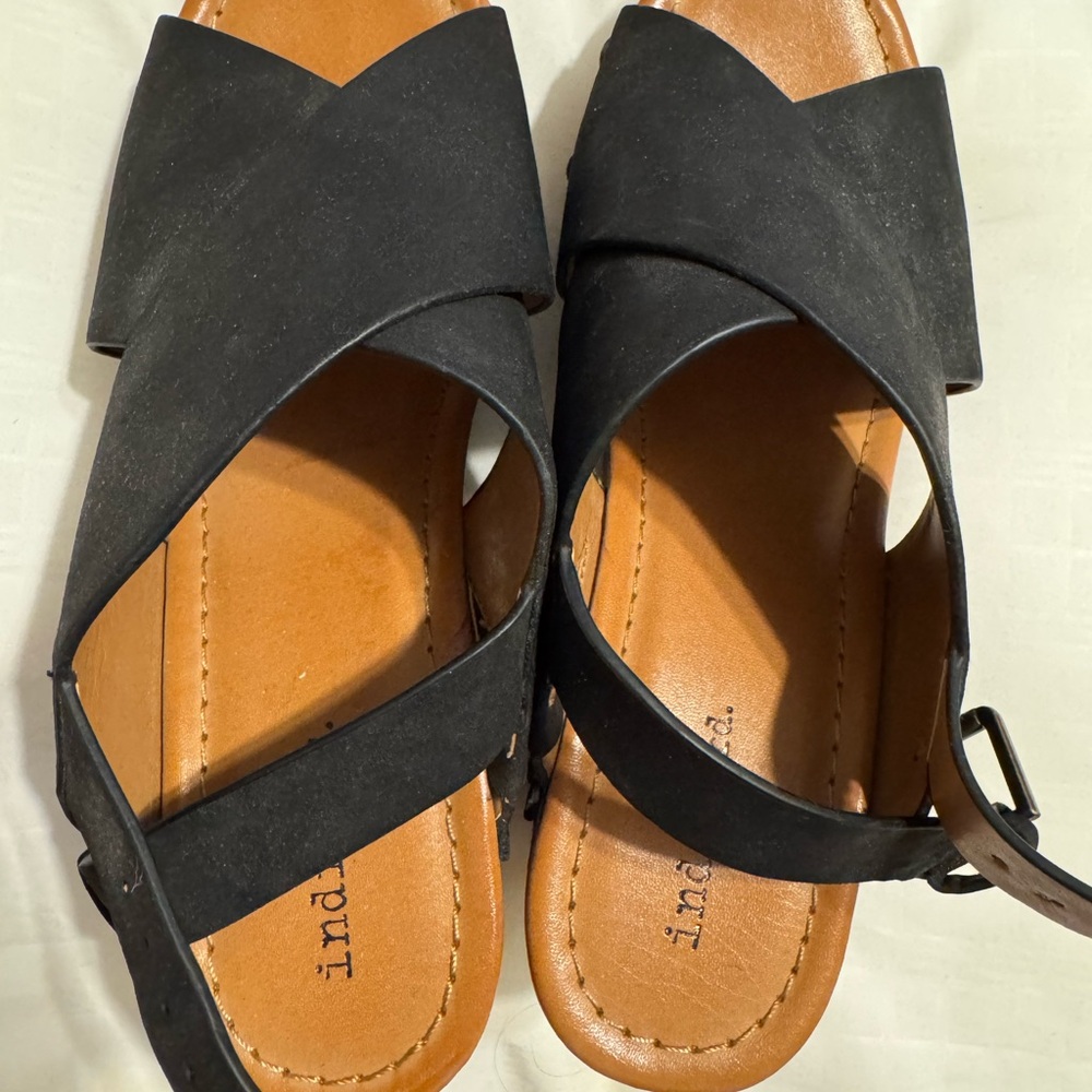 Indigo Rd. Black Dani Platform Sandal Heel size 7.5